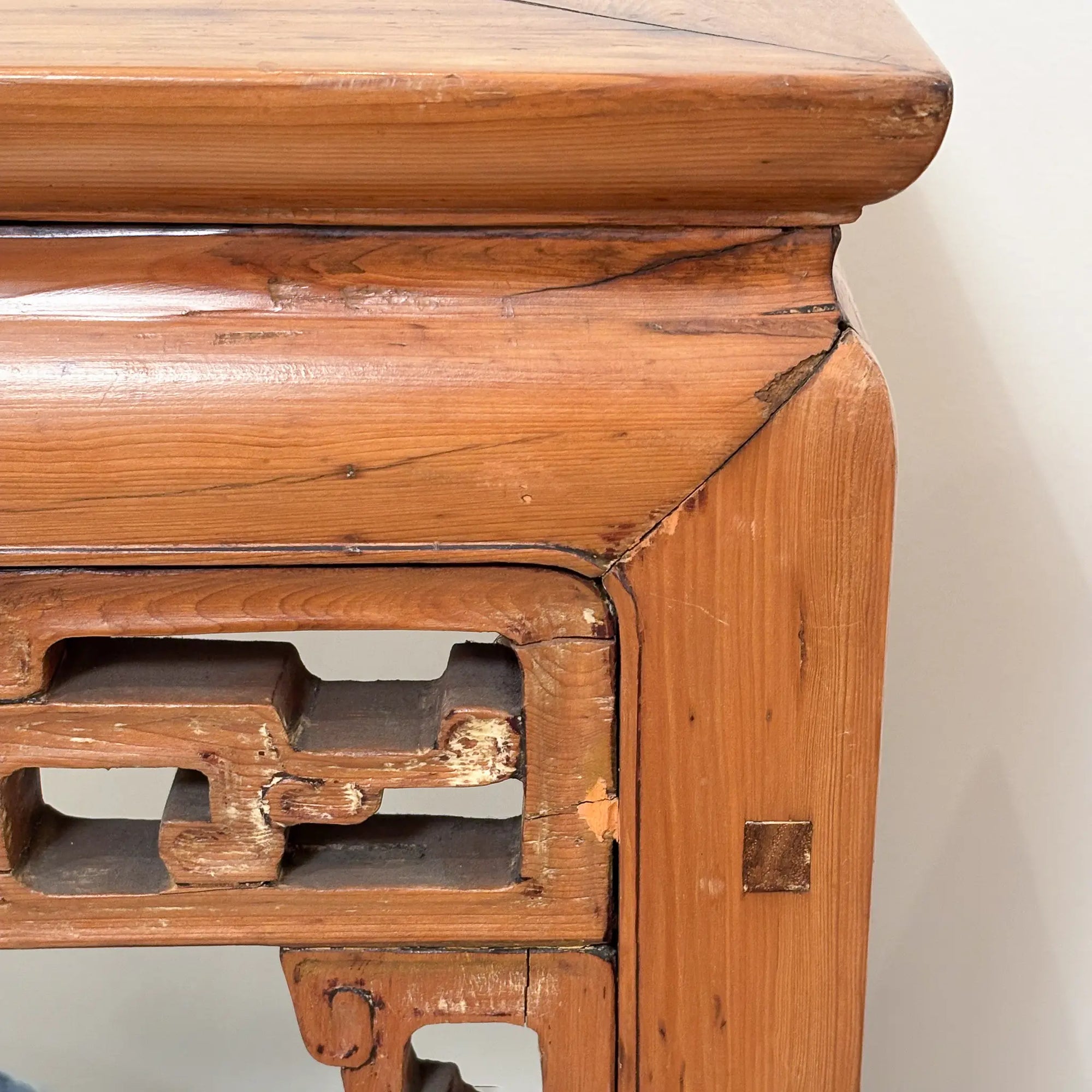 Rare 19thC Chinese Fruitwood Console