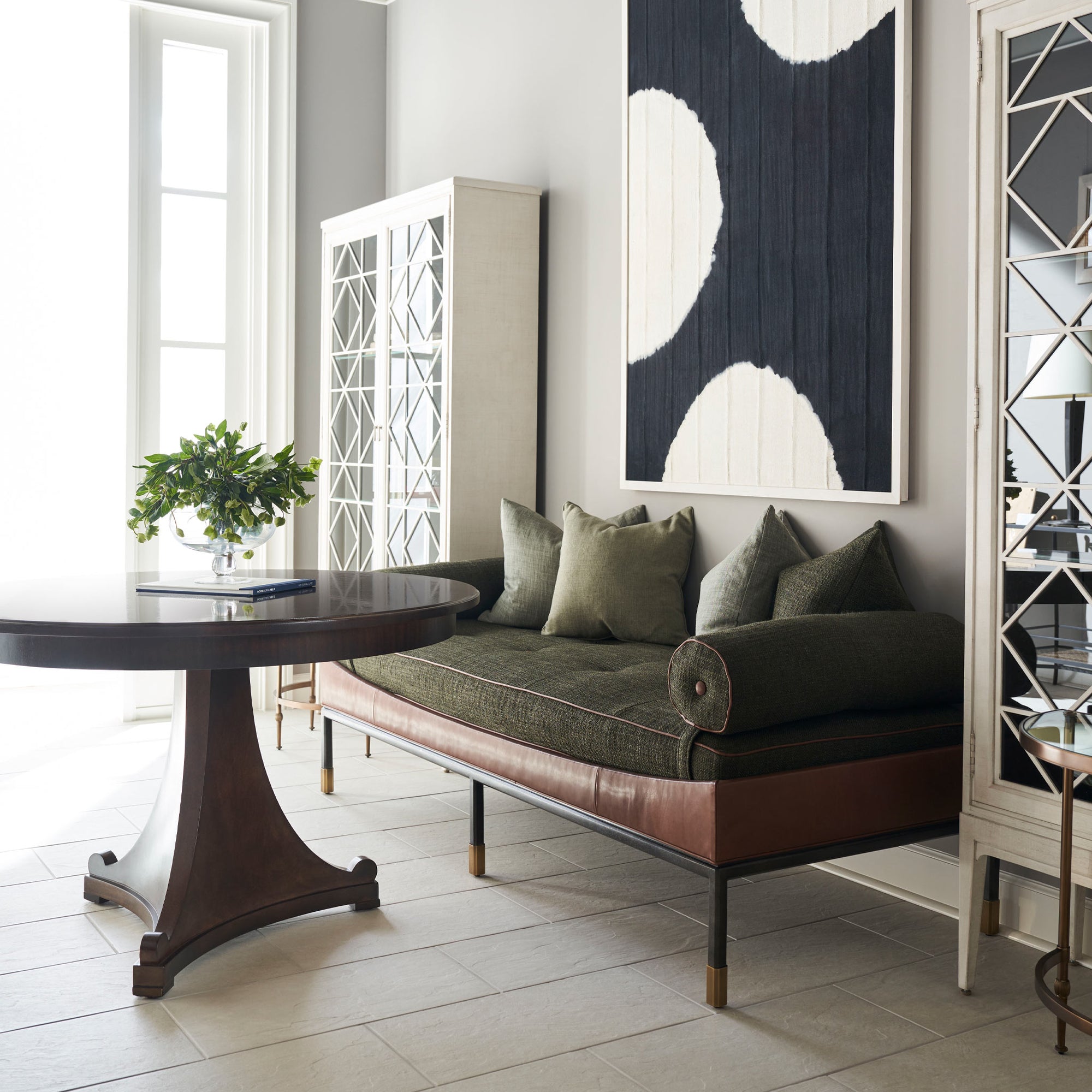 Jennings Metal Daybed (with Round Bolsters)