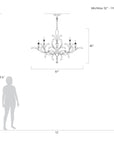 Beveled Arcs 57" Chandelier