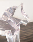 Horse Square Edges Sculpture - Transparent