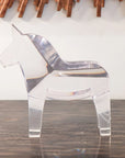Horse Square Edges Sculpture - Transparent