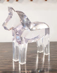 Horse Square Edges Sculpture - Transparent