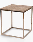 Mosaic Petrified Wood Side Table