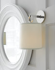 French Cuff Sconce with Silk Shade