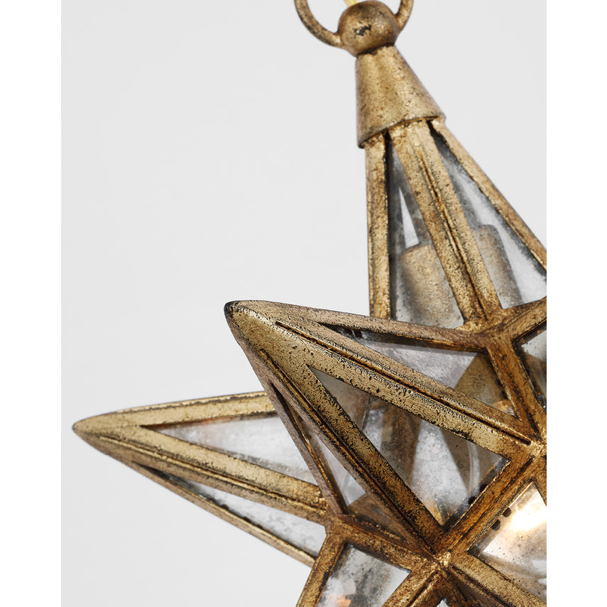 Moravian Small Star Lantern with Antique Mirror