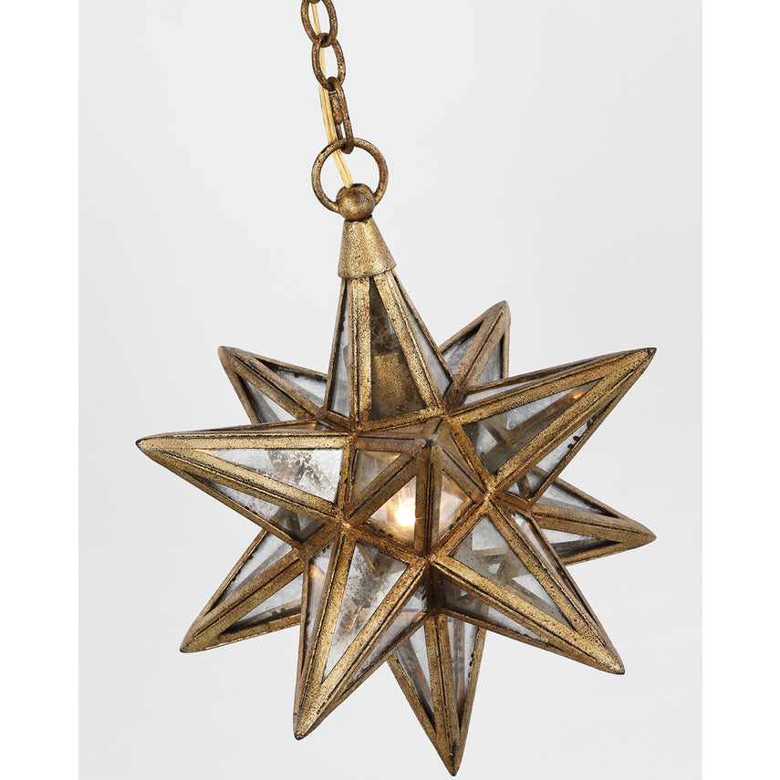 Moravian Small Star Lantern with Antique Mirror