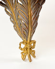 3 Plumes Wall Bracket in Gold Distressed Silver