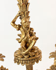 18thC Hand Carved Monkey & Palm Tree Wall Light