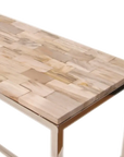 Mosaic Petrified Wood Console
