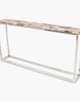 Mosaic Petrified Wood Thin Console