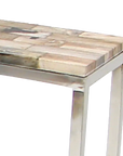 Mosaic Petrified Wood Thin Console
