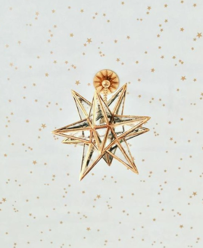 Moravian XL Star Lantern with Antique Mirror