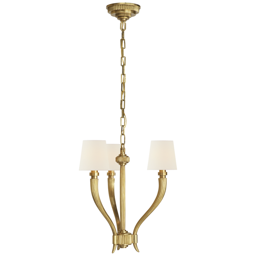 Ruhlmann Chandelier with Linen or Natural Paper Shades – Laura Kincade Ruhlmann Chandelier with Linen or Natural Paper Shades – Laura Kincade