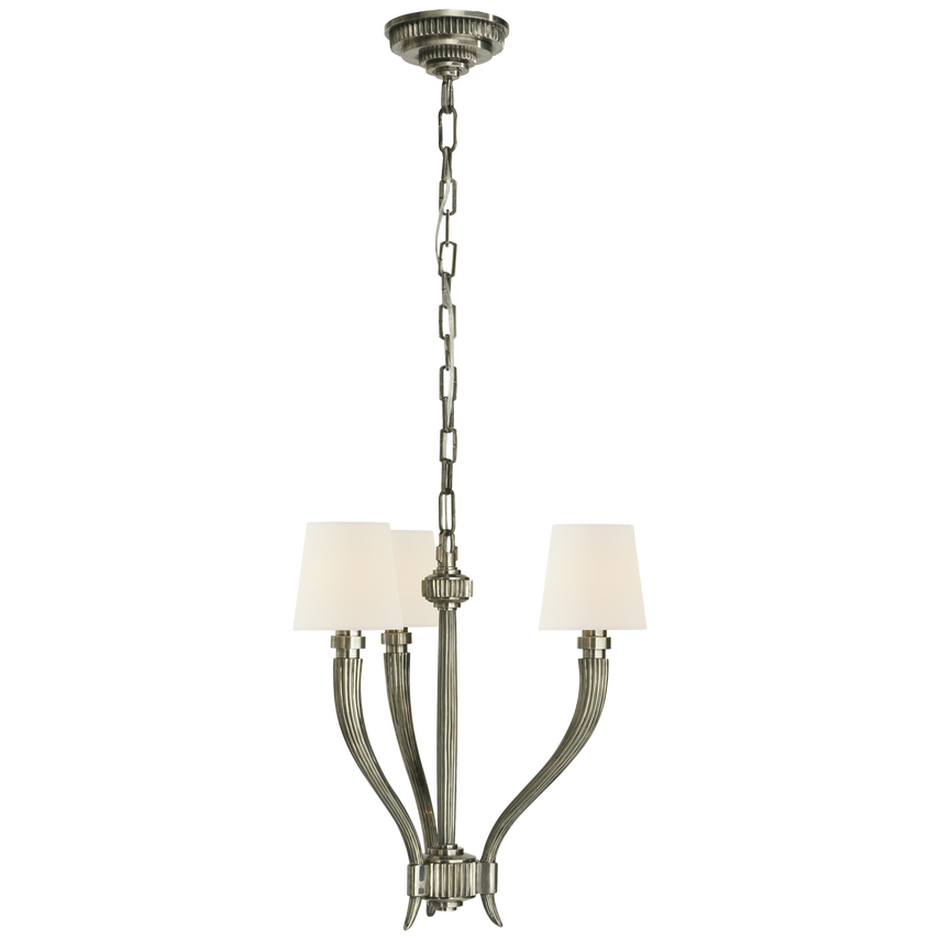 Ruhlmann Chandelier with Linen or Natural Paper Shades