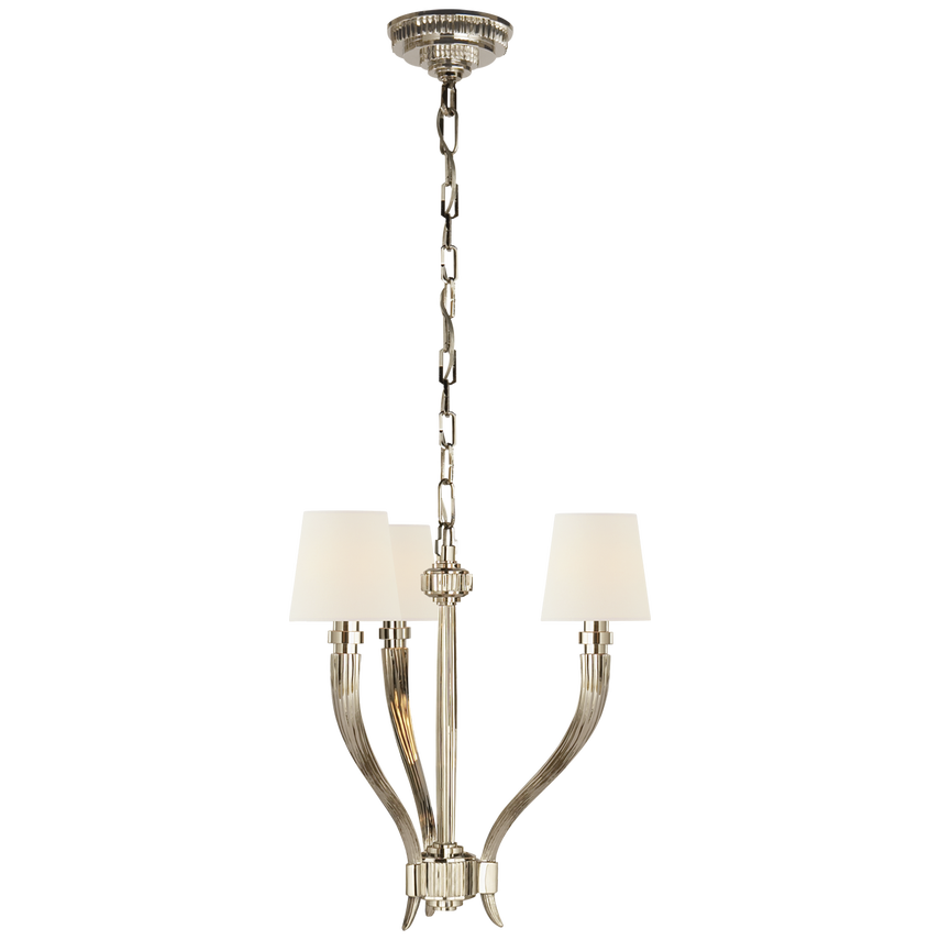 Ruhlmann Chandelier with Linen or Natural Paper Shades