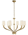 Ruhlmann Chandelier with Linen or Natural Paper Shades