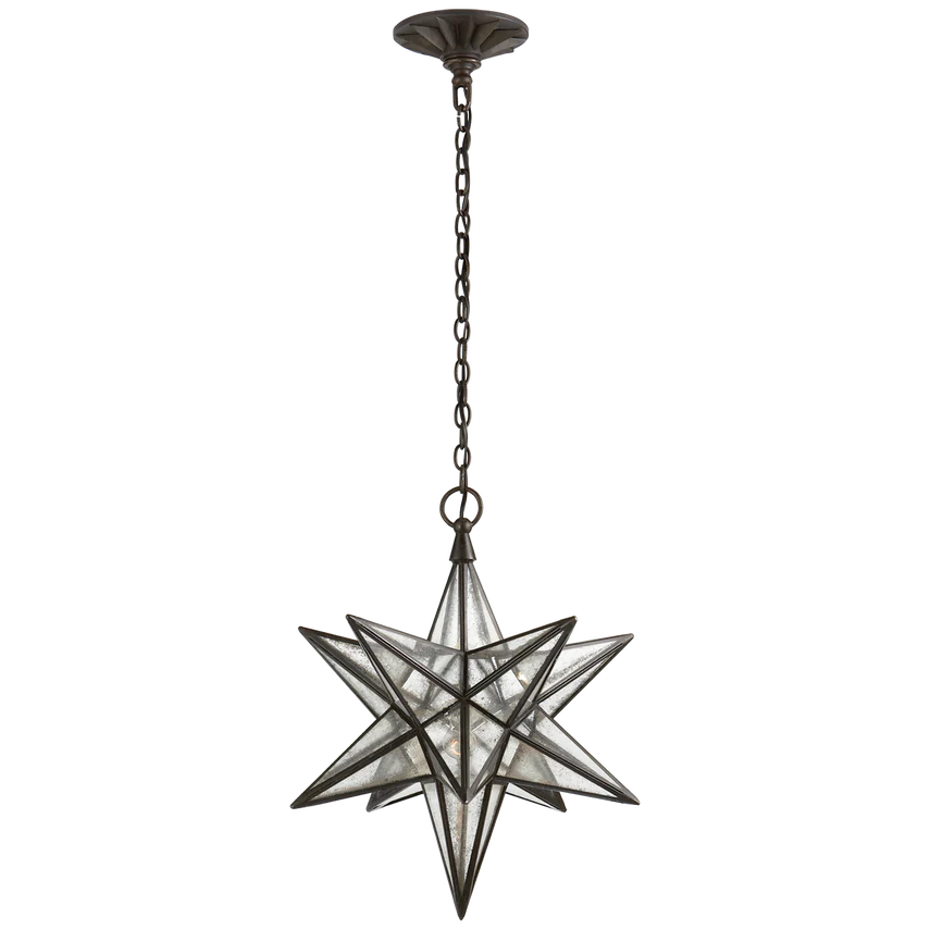 Moravian Medium Star Lantern with Antique Mirror