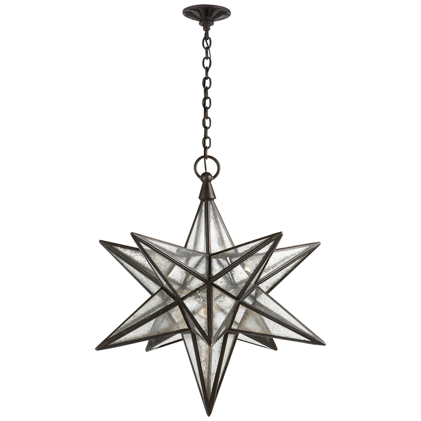 Moravian XL Star Lantern with Antique Mirror