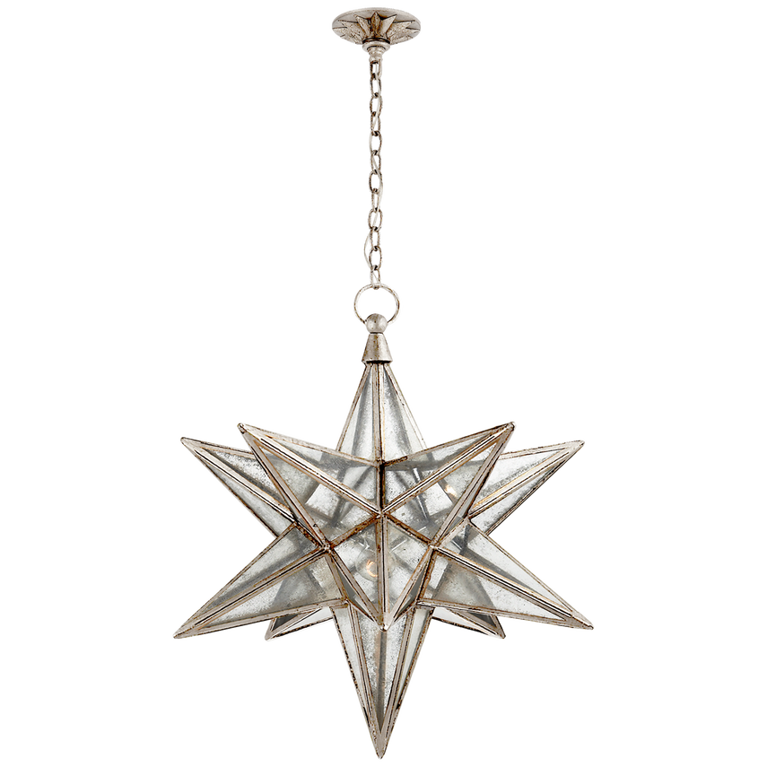 Moravian XL Star Lantern with Antique Mirror