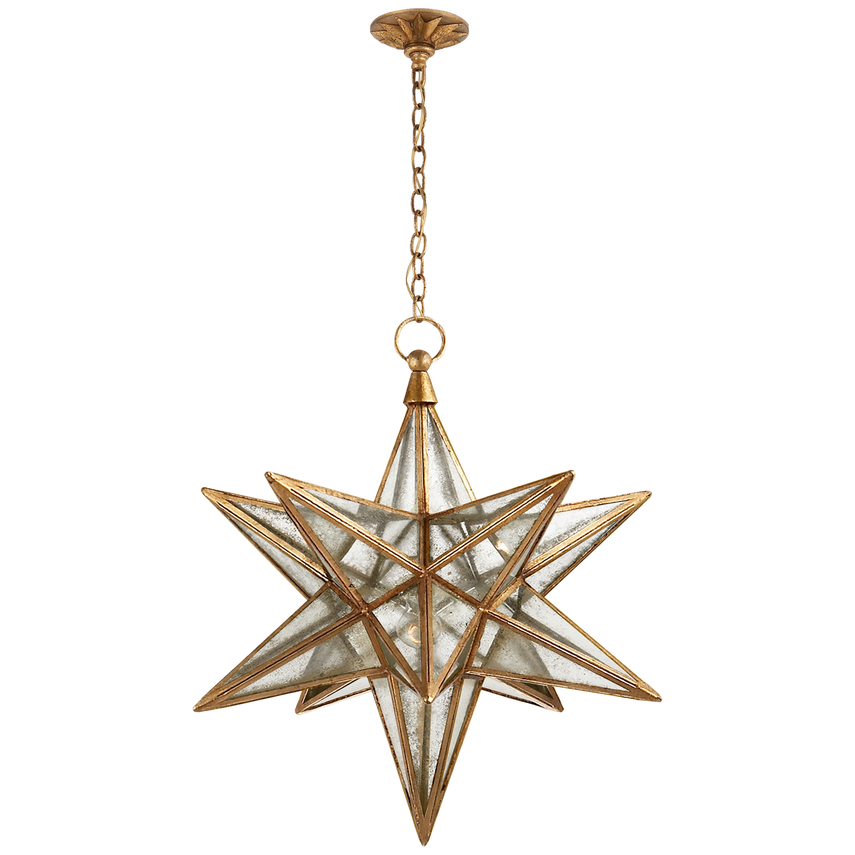 Moravian XL Star Lantern with Antique Mirror