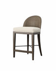 Tybee Counter Stool in Minx and Grey Flax