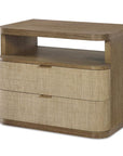 Cruz Two Drawer Large Nightstand