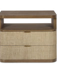 Cruz Two Drawer Large Nightstand