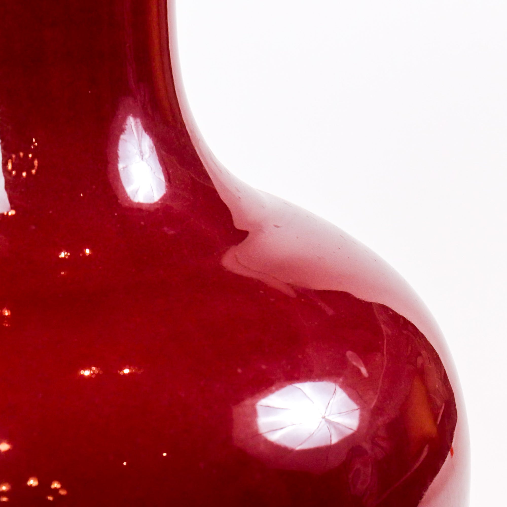 Large Straight Neck Ceramic Vase