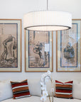 3 Piece Framed Antique Silk Chinese Scrolls