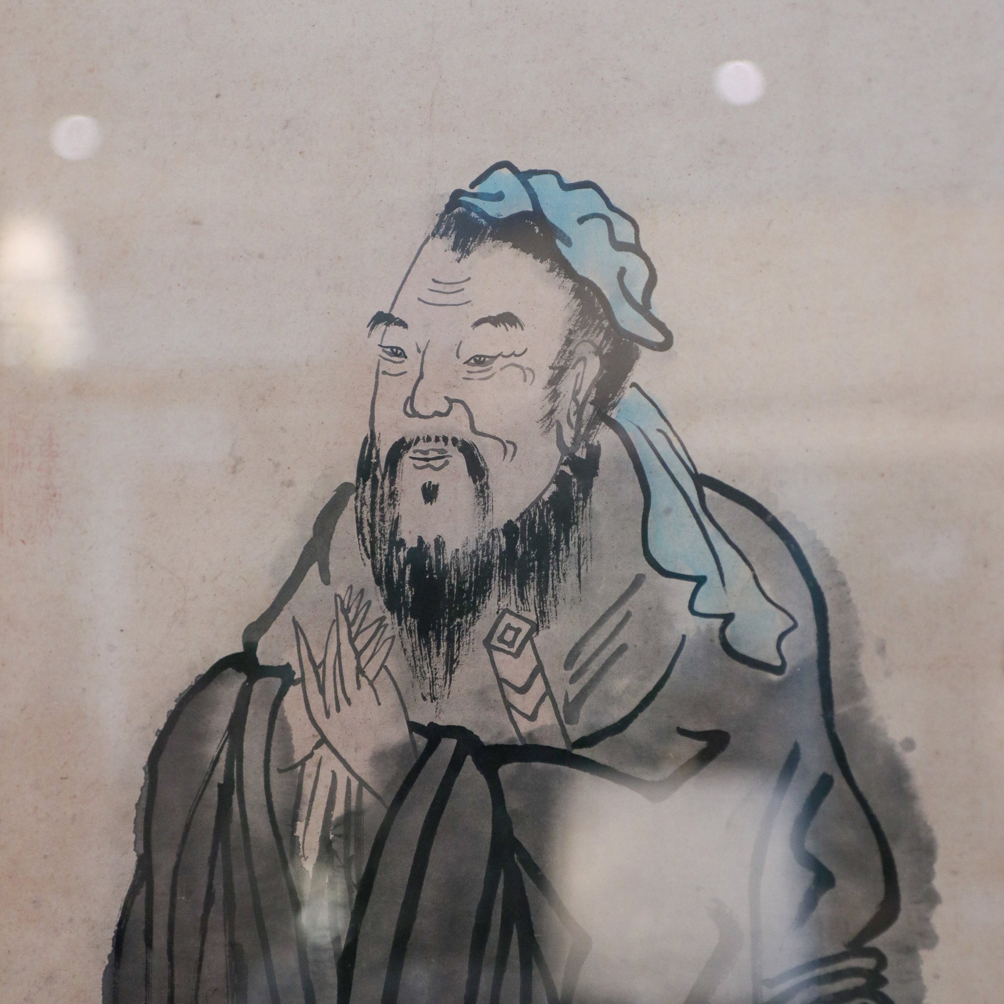 3 Piece Framed Antique Silk Chinese Scrolls