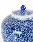 Blue & White Cluster Flower Ginger Jar