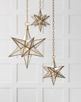 Moravian Large Star Lantern with Antique Mirror