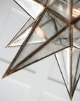 Moravian Large Star Lantern with Antique Mirror