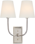 Hulton Double Sconce with Crystal Backplate
