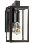 Fresno Sconce in Aged Iron with Clear Glass