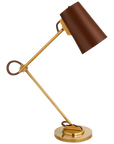 Benton Adjustable Desk Lamp with Leather Shade
