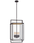 Halle Hanging Lantern in Aged Iron with Clear Glass