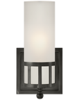 Openwork Single Sconce with Frosted Glass