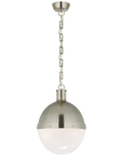 Hicks Globe Pendant with White Glass