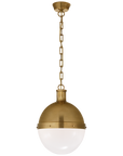 Hicks Globe Pendant with White Glass