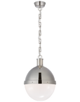 Hicks Globe Pendant with White Glass