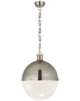 Hicks Globe Pendant with White Glass
