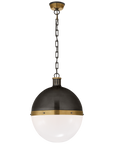 Hicks Globe Pendant with White Glass