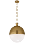 Hicks Globe Pendant with White Glass