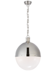 Hicks Globe Pendant with White Glass