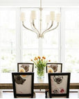 Ruhlmann Chandelier with Linen or Natural Paper Shades