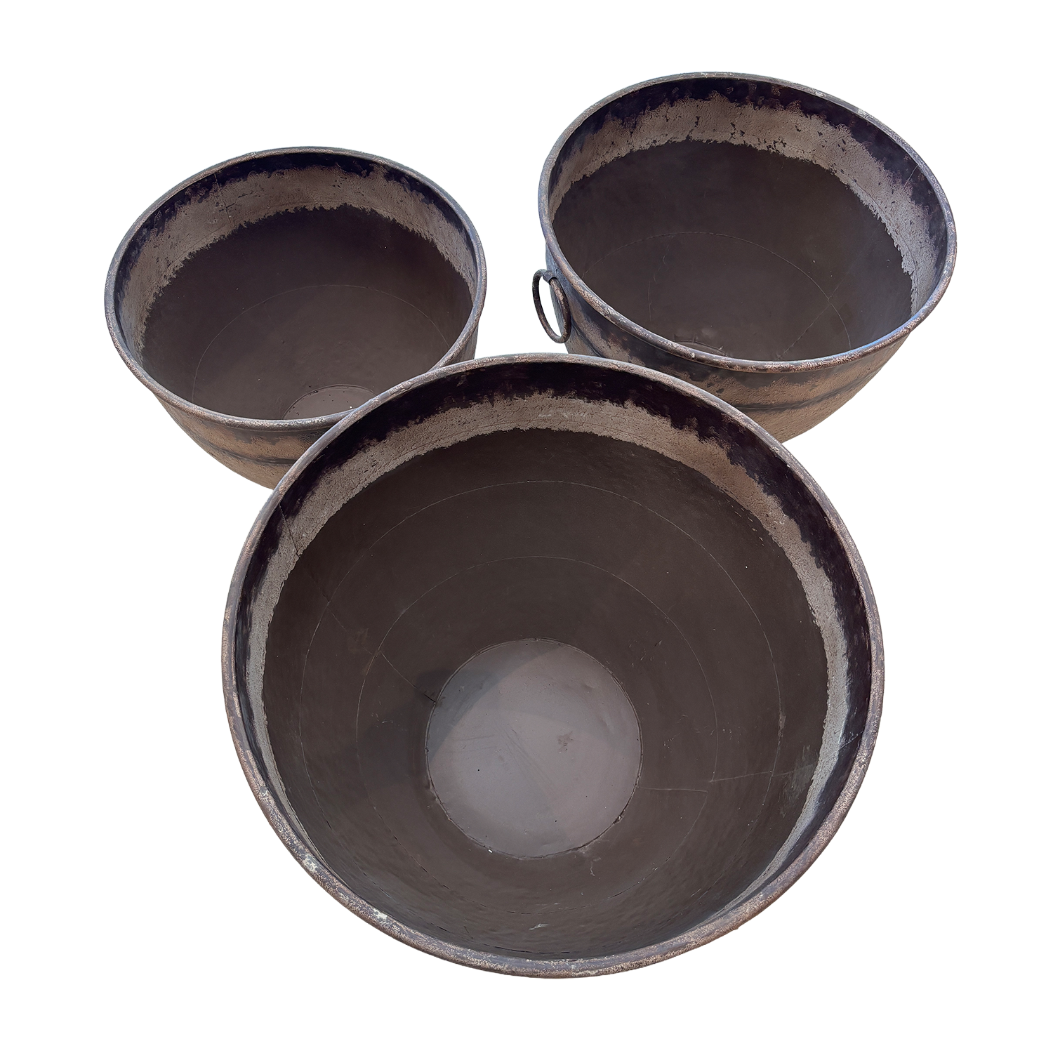 Rustic Iron Planter - Nesting Set of Three