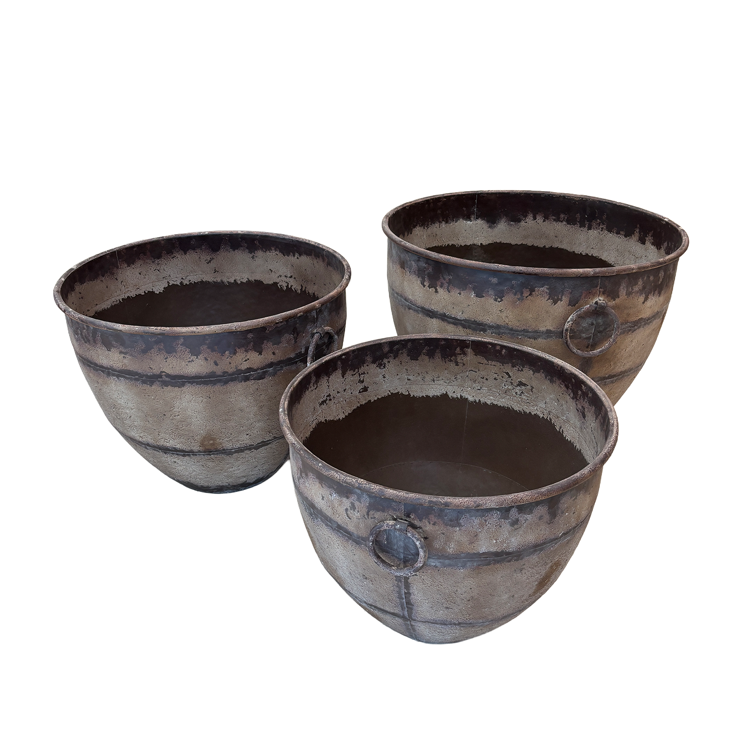 Rustic Iron Planter - Nesting Set of Three