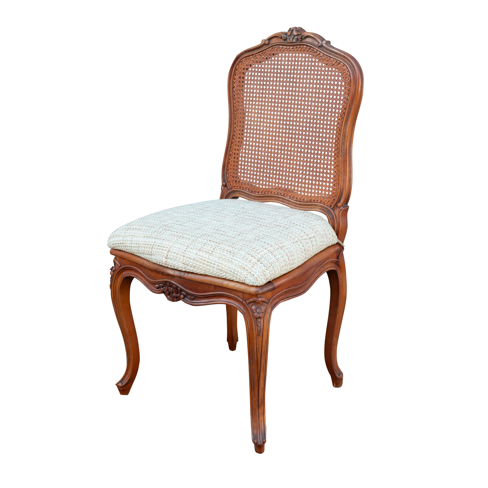 French 19th Century Dining Chair - Textured Linen