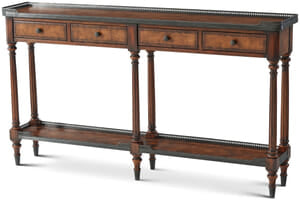 The Louis XVI Leather Console Table